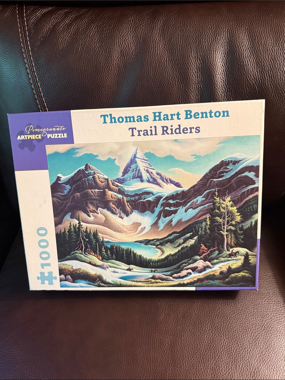 Thomas Hart Benton: Trail Riders 1000-Piece Jigsaw Puzzle by Pomegranate,